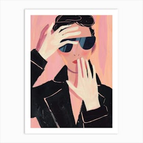 Woman In Sunglasses 6 Art Print