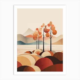Autumn , Fall, Landscape, Inspired By National Park in the USA, Lake, Great Lakes, Boho, Beach, Minimalist Canvas Print, Travel Poster, Autumn Decor, Fall Decor Art Print