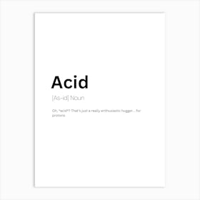 Acid Definition Meaning Art Print