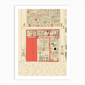 Seville The Book Nook Pastel Colours 1 Art Print