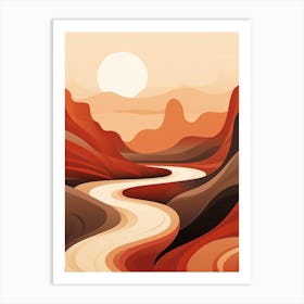 Desert Abstract Minimalist 6 Art Print