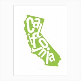 California State Typograpy Art Print