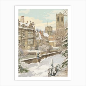 Vintage Winter Illustration Oxford United Kingdom 3 Art Print