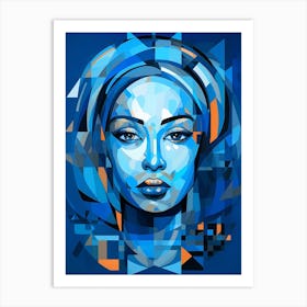 Abstract Geometric Lady 6 Art Print