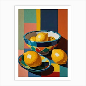 Lemons In A Bowl Art Print