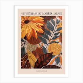 Fall Botanicals Sunflower 1 Poster Art Print