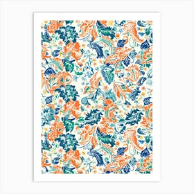 Aster Amaze London Fabrics Floral Pattern 2 Art Print