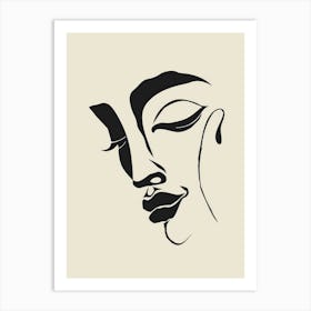 Buddha Face Art Print