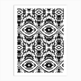 Black And White Geometric Pattern Art Print