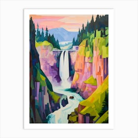 Snoqualmie Pass Retro Pop Art 3 Art Print