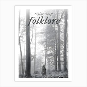 Taylor Swift Folklore Album Art Print