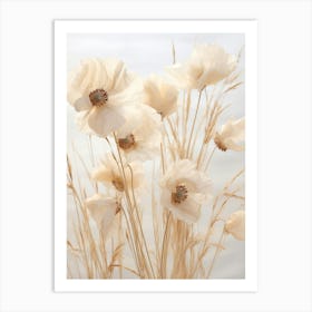 Boho Dried Flowers Poppy 3 Art Print