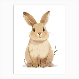 English Lop Rabbit Kids Illustration 1 Art Print