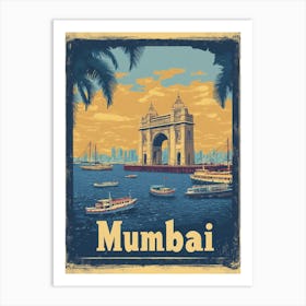 Aihrgdesign A Vintage Travel Poster Of Mumbai 2 Art Print