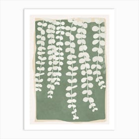 Minimal Abstract Leaves 2 Art Print