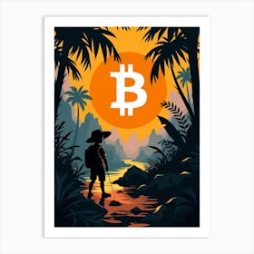 Bitcoin In The Jungle Art Print