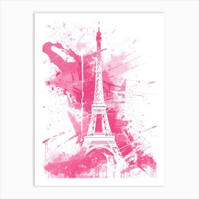 Pink Eiffel Tower 1 Art Print