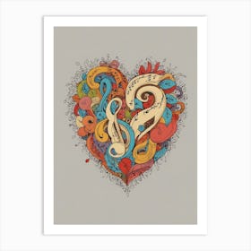 Heart Of Music 11 Art Print