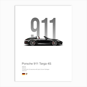 911 Targa 4s Porsche Art Print