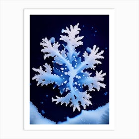 Fernlike Stellar Dendrites, Snowflakes, Soft Colours 3 Art Print