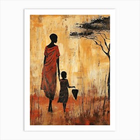 The African Woman and Child; A Boho View Art Print