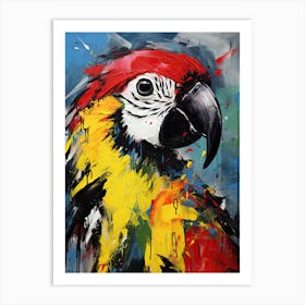 Urban Feathered Marvels: Parrots in Neo-Expressionism Art Print