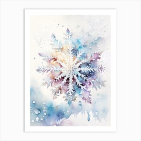 Unique, Snowflakes, Storybook Watercolours 1 Art Print