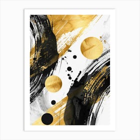 Abstract Gold And Black Canvas Print 7 Art Print