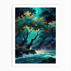 Forest In The Night Art Print