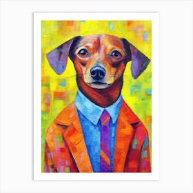 Dogdel Moments; Canine Couture In Oil Art Print