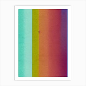 Scandi Colours Stripes Art Print