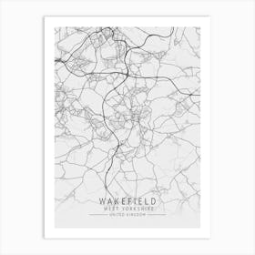 Wakefield Map Art Print