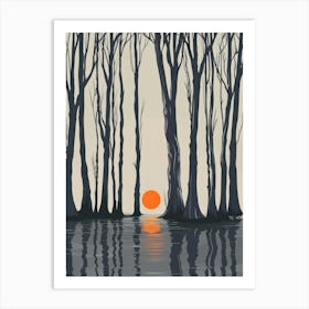 Sunset In The Woods 11 Art Print