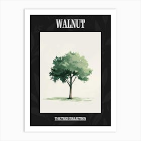 Walnut Tree Pixel Illustration 1 Poster Art Print