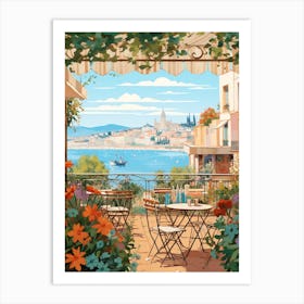 Cannes France 3 Illustration Art Print