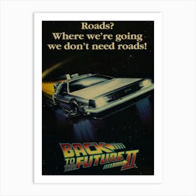 Back To The Future Car 1 Art Print