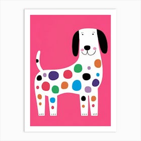 Polka Dot Dog 3 Art Print