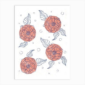 Sketchy Floral Pattern 2 Art Print