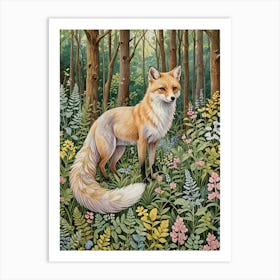 Fox In The Woods Art Print