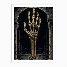 Skeleton Hand 2 Art Print