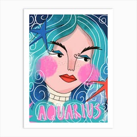 Aquarius Zodiac Art Print