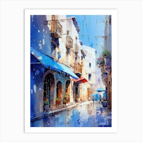 Watercolor Of A Street Art Print