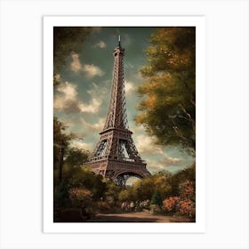 Eiffel Tower Paris France Dominic Davison Style 4 Art Print