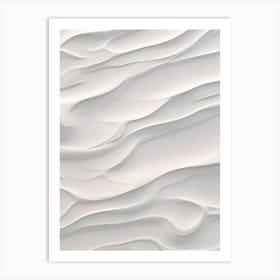 Abstract White Sand Art Print