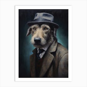 Gangster Dog Irish Wolfhound 2 Art Print