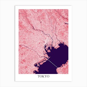 Tokyo Pink Purple Art Print
