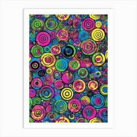 Psychedelic Circles Art Print