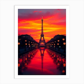 Sunset In Paris 1 Art Print