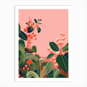 Boho Plant Painting Hoya Carnosa Plant 2 Art Print