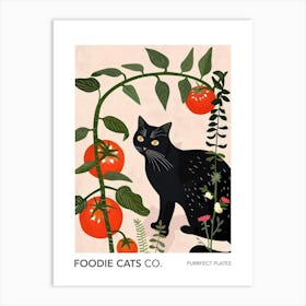 Foodie Cats Co Cat And Tomatoes 2 Art Print